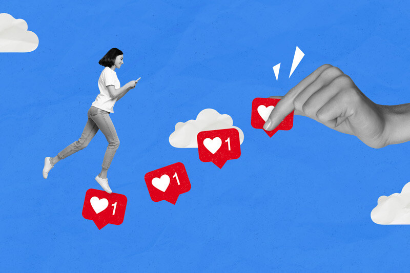 instagram-stories-nuove-funzionalità-donna-che-cammina-sui-cuori